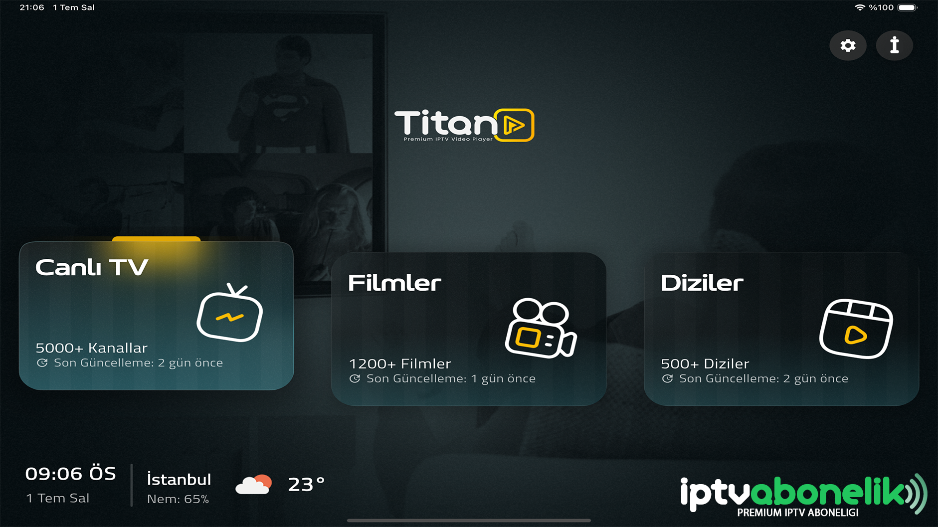 IPTV kanal listesi ve EPG rehberi